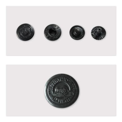  Черни тик-так копчета с релефна капачка